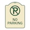Signmission Designer Series-No Parking Large, Tan & Green Heavy-Gauge Aluminum, 24" x 18", TG-1824-9950 A-DES-TG-1824-9950 - alternate 1